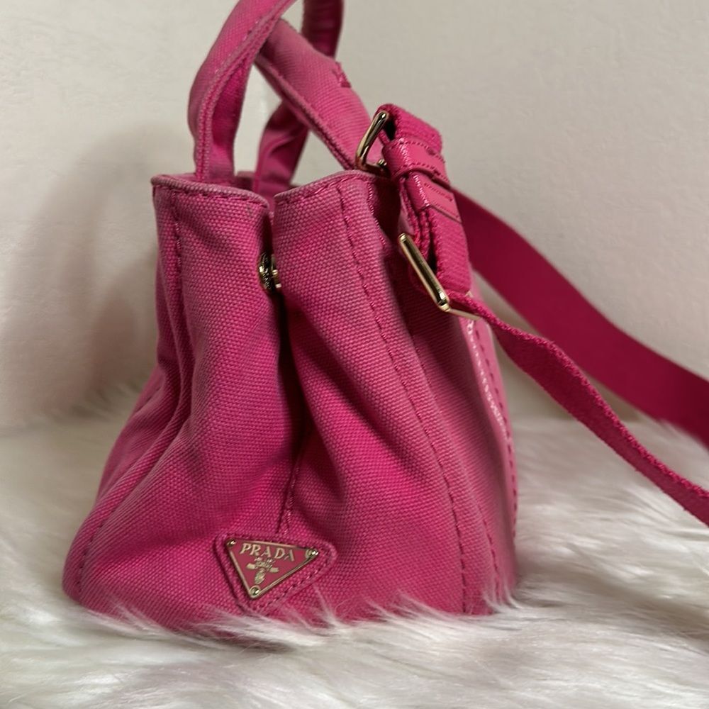 💯Authentic Prada Canapa Two Way - Small sized 🍀 - Picture 7 of 17